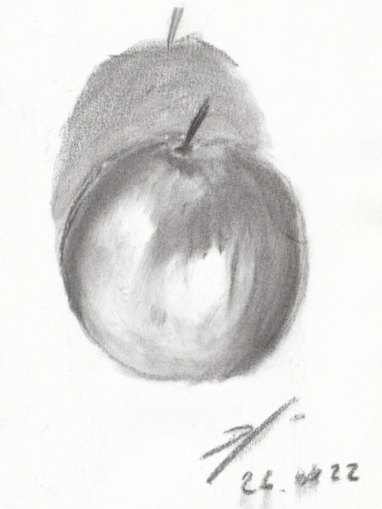 Mon premier dessin au fusain