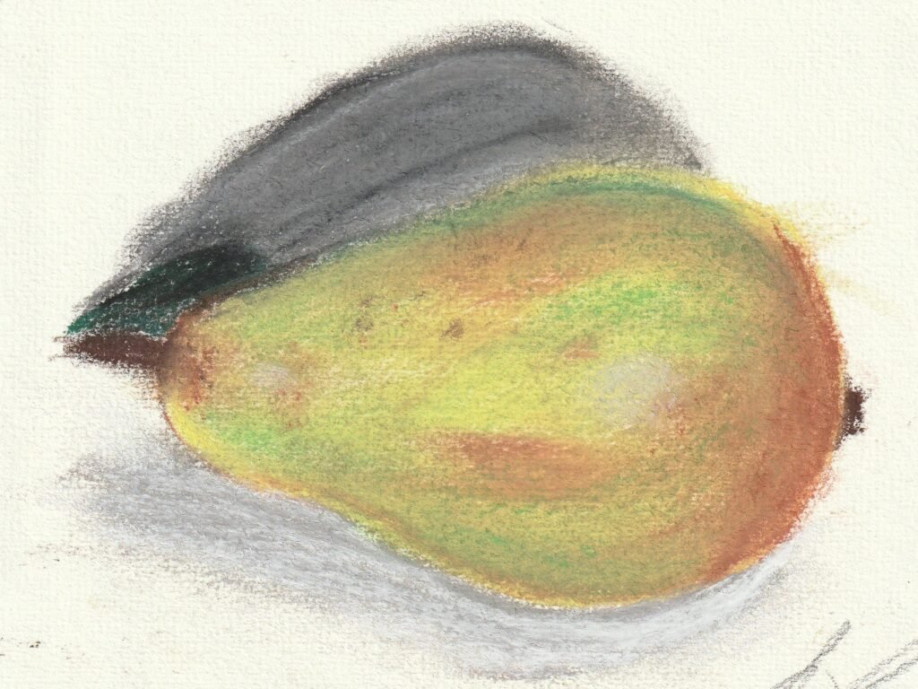 Mon premier dessin avec du pastel sec