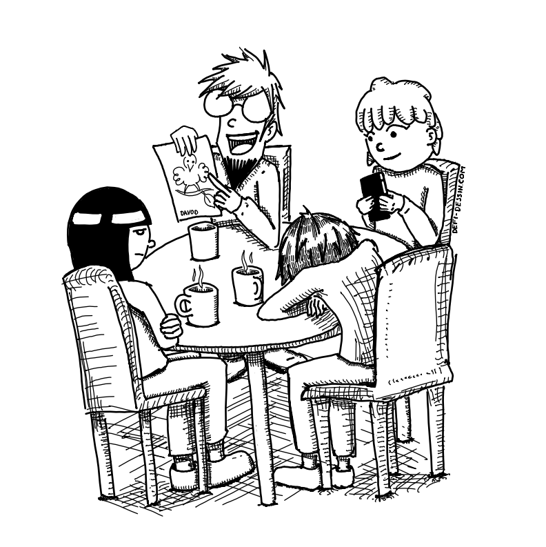 Dessin de davod qui partage ces dessins